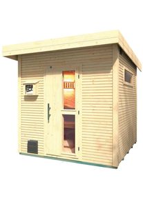 Weka Design maison de sauna KUOPIO set &eacute;conomique naturel, mit 9,0 kW OS Klassikofen
