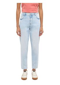 Mom-Jeans Mustang "Damen Style Charlotte Tapered", Damen, Gr. 27, L&auml;nge 34, 200 hellblau, Denim/Jeans, 99% Baumwolle, 1% Elasthan, unifarben, bequem, Jeans Mom-Jeans