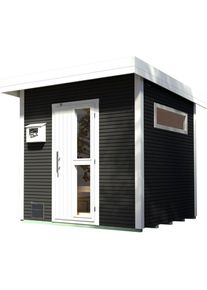 Weka Design maison de sauna KUOPIO set &eacute;conomique anthracite, mit 9,0 kW OS Klassikofen