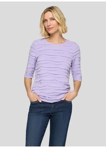 T-Shirt Rabe, Damen, Gr. 36, flieder, Jersey, Obermaterial: 68% Viskose, 28% Polyester, 4% Elasthan, Strukturmuster, unifarben, regular fit normal, Rundhals, Shirts T-Shirt, mit Struktur Muster, Topseller
