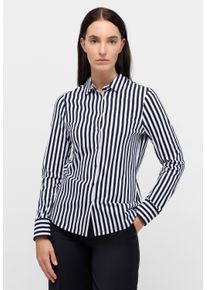 Hemdbluse Eterna "FITTED", Damen, Gr. 46, navy, 95% Baumwolle, 5% Elasthan, schmal, Blusen Hemdbluse