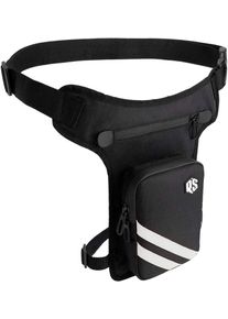 Rusty Stitches Gordon V2, borsa per le gambe , colore: Nero/Bianco