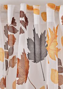 Gardin med &aring;tervunnen polyester (1-pack) - beige - storlek 145x140 cm - bonprix