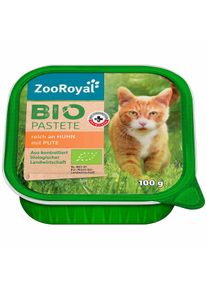 16x100g ZooRoyal Bio Pastete reich an Huhn mit Pute