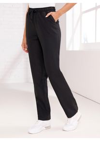 Dames Vrijetijdsbroek van ademend microgaren in zwart ,maat 23, WITT, 100% Polyester