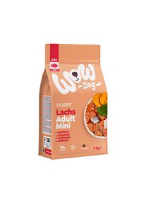 WOW DOG TROCKEN Minis ADULT mit Lachs 1 kg