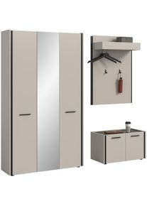 Home Affaire, Unisex, Garderoben-Set &raquo;RAK, 3-teilige Garderoben-Kombination, Breite ca.197 cm&laquo; Garderobenschrank, Sitzbank, Garderobenpaneel, 3 Stk. 