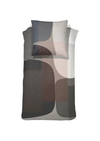 Damai, Bettw&auml;sche &raquo;Moore&laquo; 2 Stk. elegante Farbkombinationen, basalt, Satin, Obermaterial: 100% Baumwolle, B/L: 135 cm x 200 cm - 1 Stk., basalt