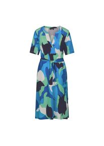 GOLDNER, Damen, Sommerkleid &raquo;Kurzgr&ouml;&szlig;e Druckkleid mit organischem Muster&laquo; Taschen in der Seitennaht, blau / gr&uuml;n / gemustert, K-Gr, 24 - K-Gr, blau / 