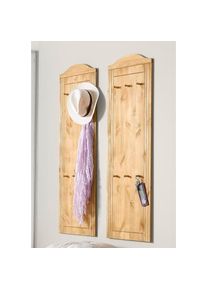 OTTO home, Garderobenpaneel &raquo;Finca&laquo; im 2er-Set, natur gebeizt/gewachst, natur gebeizt/gewachst, Garderobenpaneel im Landhaus-Stil