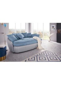 COTTA, &raquo;Aruba&laquo; gem&uuml;tliches Megasofa in XXL in organischer Form mit vielen Kissen, azure / argent, Luxus-Microfaser (100% Polyester); Microfaser-