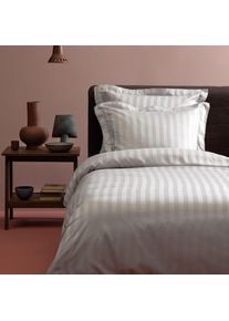 Damai, Bettw&auml;sche &raquo;Streifsatin in Gr. 135x200, 155x220 oder 200x200 cm&laquo; 2 Stk. elegante Bettw&auml;sche aus Baumwolle, Bettw&auml;sche mit Rei&szlig;verschluss, grau,