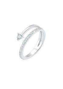 Elli, Damen, Silberring &raquo;Ring Pfeil Zart Zirkonia Kristalle 925 Sterling Silber&laquo;, Silber, 52, Klassischer Memoire Ring f&uuml;r Damen