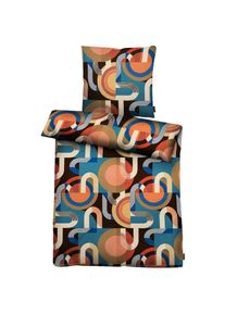 Apelt, Bettw&auml;sche &raquo;Jim GOTS&laquo; 2 Stk. Siebziger Jahre Motive, multicolor, Satin (Bio-Baumwolle), Obermaterial: 100% Baumwolle, B/L: 155 cm x 220 cm - 1 