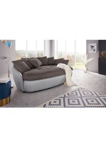 COTTA, &raquo;Aruba&laquo; gem&uuml;tliches Megasofa in XXL in organischer Form mit vielen Kissen, charcoal / argent, Luxus-Microfaser (100% Polyester); Microfaser-