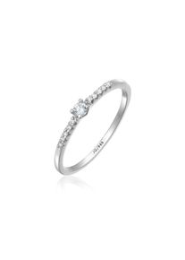 Elli DIAMONDS, Damen, Verlobungsring &raquo;Ring Diamant Verlobung Hochzeit (0.11 ct) 585 Wei&szlig;gold&laquo;, Wei&szlig;, 58, Prachtvoller Diamant Ring f&uuml;r Damen