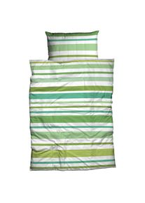 CASATEX, Bettw&auml;sche &raquo;Banda&laquo; 2 tlg. frische moderne Farben, gr&uuml;n, Satin, Bezug: 100% Baumwolle, B/L: 155 cm x 220 cm - 1 Stk., gr&uuml;n