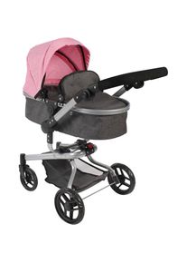 Bayer Chic 2000 CHIC2000, Kombi-Puppenwagen &raquo;Yolo, Melange rosa&laquo; mit schwenkbaren Vorderr&auml;dern, Melange rosa, Kombi-Puppenwagen