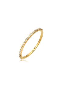 Elli DIAMONDS, Damen, Diamantring &raquo;Ring Memoire Diamanten Brillantschliff (0.125 ct) 585 Gelbgold&laquo;, Gold, 56, Ring f&uuml;r Damen mit funkelnden 