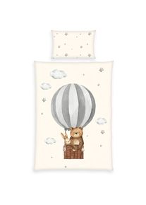 Baby Best, Babybettw&auml;sche &raquo;babybest Ballonfahrt&laquo; 2 Stk. Wendebettw&auml;sche, bunt, Renforc&eacute;, Obermaterial: 100% Baumwolle, B/L: 100 cm x 135 cm, bunt