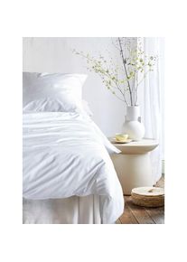 Irisette, Bettw&auml;sche &raquo;Premium Satin Bettw&auml;sche Paris&laquo; 2 Stk. hochwertige Uni Premium Bettw&auml;sche mit Rei&szlig;verschluss, 100% Baumwolle, wei&szlig;, Mako-Satin, 