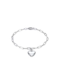 Elli, Damen, Armkette &raquo;Armband Herz Liebe Trend Romantik 925 Silber&laquo;, Silber, 19, S&uuml;&szlig;es Glieder Armband mit Herz Anh&auml;nger f&uuml;r Damen