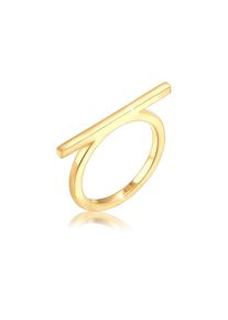 Elli, Damen, Silberring &raquo;Ring Geo Minimal Trend Steg 925 Silber&laquo;, Gold, 54, Wundersch&ouml;ner Ring f&uuml;r Frauen
