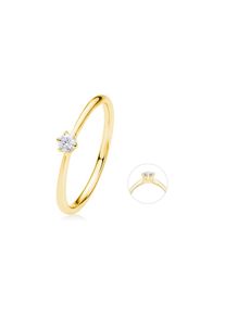 ONE ELEMENT, Damen, Diamantring &raquo;0.1 ct Diamant Brillant Ring aus 585 Gelbgold&laquo;, gold, 57, mit Liebe gefertigt aus 585 Gelbgold