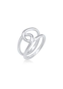 Elli, Damen, Silberring &raquo;Ring Verdreht Schlaufe Trend Casual 925 Silb&laquo;, Silber, 52, Trendiger Ring f&uuml;r Damen