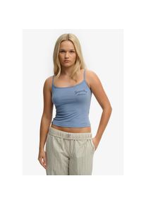 Superdry, Damen, Tanktop &raquo;ATH ESS GRAPHIC CAMI&laquo; mit h&uuml;bschem Spitzen-Detail am Auschnitt, Tidal Blue, M, Top von Superdry