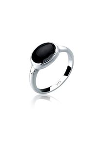 Elli, Damen, Silberring &raquo;Ring Onyx 925 Sterling Silber&laquo;, Schwarz, 58, Eleganter Ring aus 925er Sterling Silber