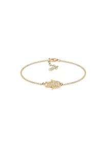 Elli, Damen, Armkette &raquo;Armband Hamsa Hand der Fatima 925 Silber, mit Kristallen von Swarovski &laquo;, Gold, 190, Elegantes Armband aus 925er Sterling 