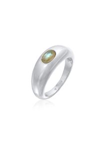 Elli Premium, Damen, Silberring &raquo;Ring Labradorit Edelstein Schlicht 925 Silber&laquo;, Silber, 54, Zeitlos-schlichter Statement Ring f&uuml;r Damen