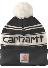 Carhartt Pom-Pom Logo, beanie , kleur: Zwart/Wit , maat: Een maat