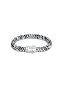 Kuzzoi, Herren, Armkette &raquo;Armband Gliederarmband Basic Cool unisex 925 Silber&laquo;, Silber, 210, Glieder-Armband Zopfdesign mit Kastenverschluss