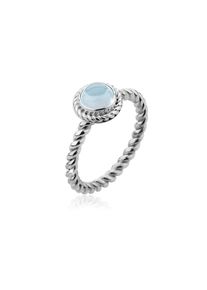 NENALINA, Damen, Silberring &raquo;Ring Aquamarin Geburtsstein M&auml;rz Trend Stilvoll 925 Silber&laquo;, Hellblau, 52, Ring mit Aquamarin aus 925 Sterling Silber