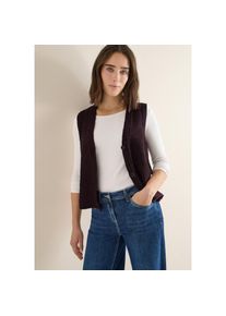 Cecil, Damen, Strickweste mit Boucl&eacute;-Struktur und V-Ausschnitt, eggplant red, XL (44), eggplant red, Boucl&eacute; Weste von Cecil