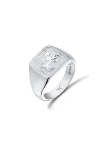 Kuzzoi, Herren, Siegelring &raquo;Ring Siegelring Pferd 925 Sterling Silber&laquo;, Silber, 60, Eleganter Siegelring f&uuml;r Herren aus 925 Sterling Silber mit 