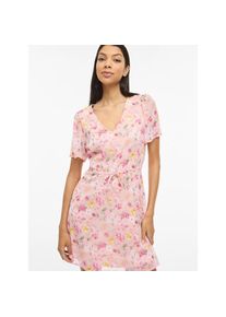 Vila, Damen, Minikleid &raquo;VIFALIA V-NECK S/S SHORT DRESS- NOOS&laquo; Sommerkleid, Misty Rose AOP:FLOWER, N-Gr, 44 - N-Gr, Misty Rose AOP:FLOWER, Kurzes Kleid