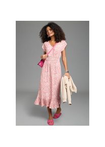 Laura Scott, Damen, Sommerkleid femininer Stil, f&uuml;r entspannte Tage, aus elastischem Single Jersey, rosa-gebl&uuml;mt, N-Gr, 46 - N-Gr, rosa-gebl&uuml;mt, 