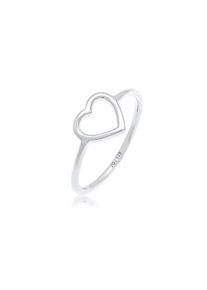 Elli, Damen, Silberring &raquo;Ring Herz Liebe Romantik Zart Filigran 925 Silber&laquo;, Silber, 52, Romantischer Herz Ring f&uuml;r Damen
