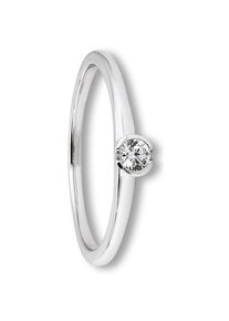 ONE ELEMENT, Damen, Goldring &raquo;Zirkonia Ring aus 333 Wei&szlig;gold&laquo;, silber, 58, mit Liebe gefertigt aus 333 Wei&szlig;gold