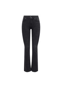 Only, Damen, Bootcut-Jeans &raquo;ONLBLUSH MW BACK POCK FLARED DNM PIM970&laquo;, Washed Black, XS - L&auml;nge 32, Flared Fit Jeans von Only