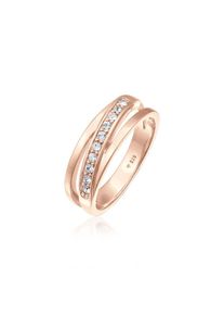 Elli, Damen, Silberring &raquo;Ring Raffiniert Bandring Wickelring 925 Silber, mit Kristallen von Swarovski &laquo;, Rosegold, Rosegold, Glamour&ouml;ser Ring aus 