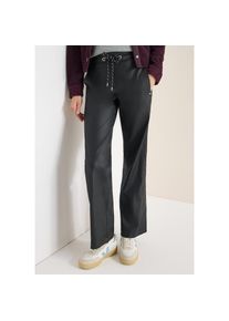 Cecil, Damen, Schlupfhose &raquo;Style NEELE&laquo; im Leder-Look, Black, XXL (46) - L&auml;nge 32, Beschichtete Hose im Loose Fit von Cecil