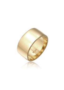 Elli Premium, Damen, Silberring &raquo;Ring Ring Bandring Modern 375 Gelbgold&laquo;, Gold, 52, Eleganter Ring f&uuml;r Damen aus 375 Gelbgold strahlt luxuri&ouml;sen Glanz