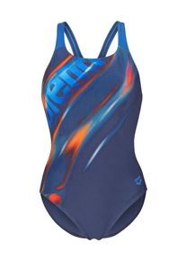 arena Str&oacute;j kąpielowy 'Placet Swim Pro Back' dla kobiet niebieski / atramentowy / pomarańczowy / biały Rozmiar XS