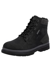 Winterstiefelette Rieker, Herren, Gr. 47, schwarz, grau, Lederimitat, Textil, Basic, Schuhe Winterstiefelette, Winterboots, Schn&uuml;rboots mit Innenrei&szlig;verschluss und RiekerTex