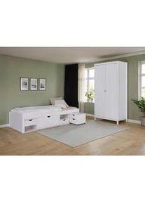 Einzelzimmer TILL 90 in Echtholz Kiefer, Wei&szlig;