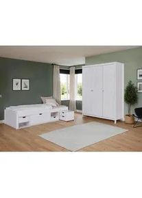 Einzelzimmer TILL 90 in Echtholz Kiefer, Wei&szlig;